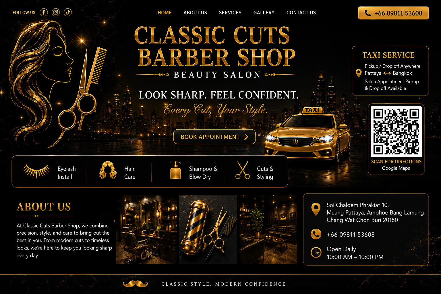 Classic Cuts Website Front Page